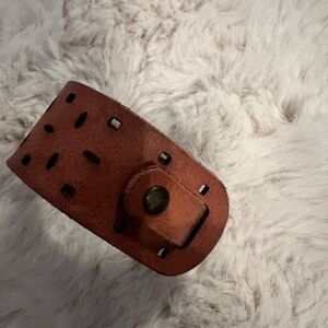 Brown Leather Cuff Bracelet